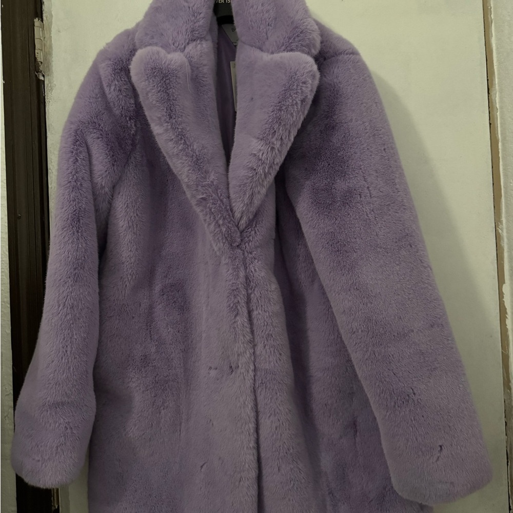 Lavender Faux Fur Coat